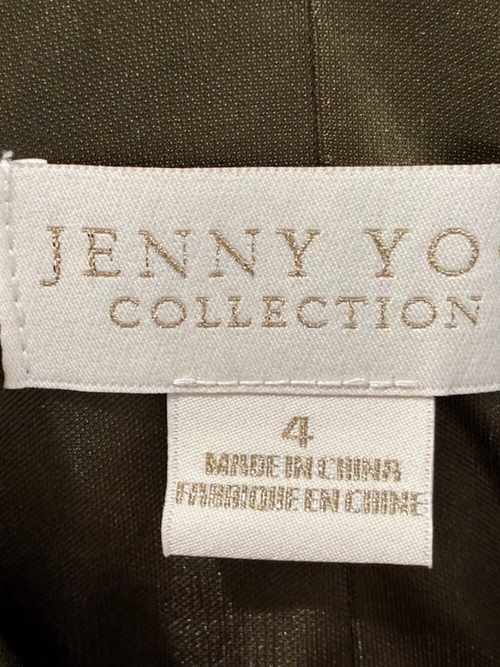 Jenny Yoo Collection Olive Green Velvet Wrap Dress with Flutter Sleeves Size 4 - Picture 7 of 16